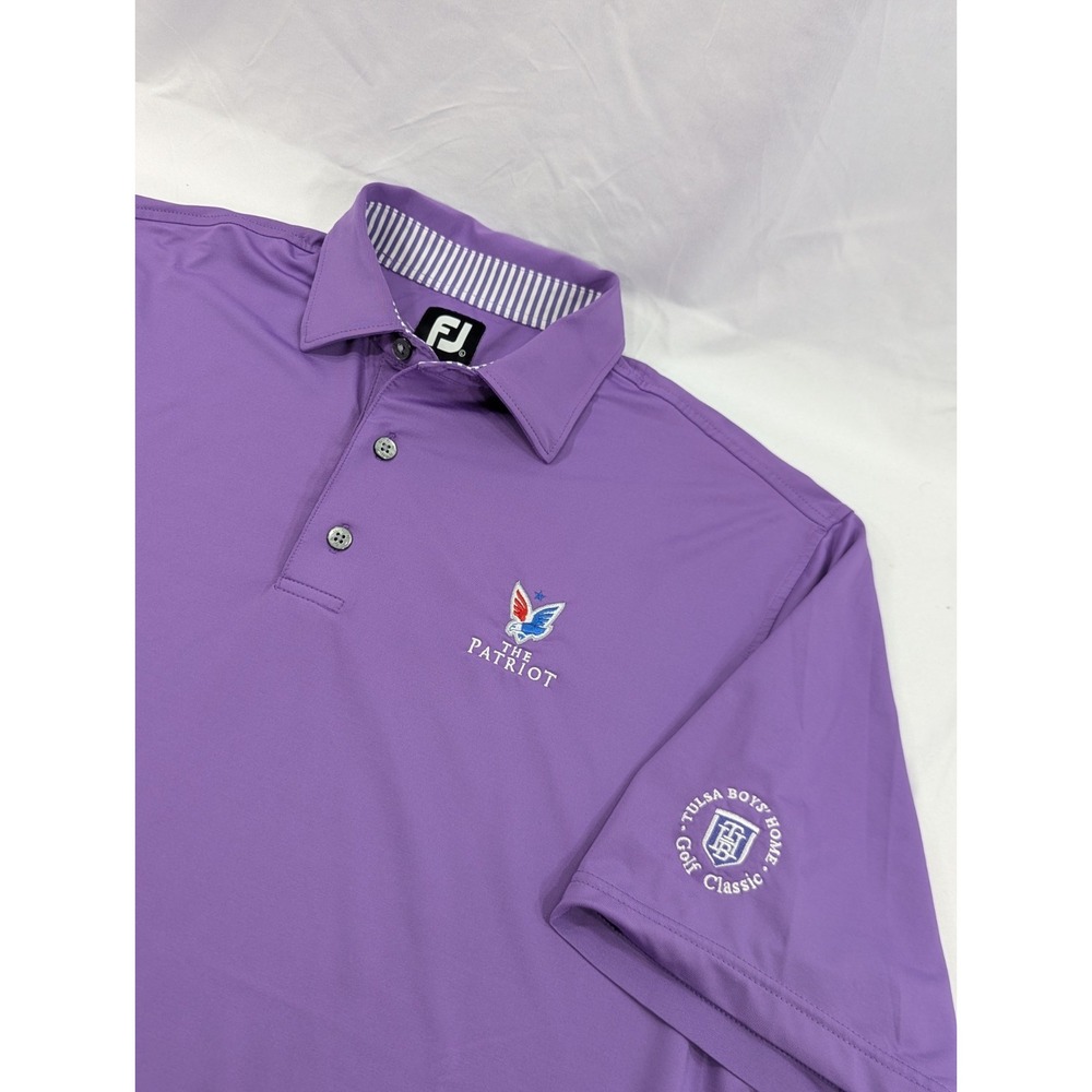 FootJoy Polo Shirt Men's Large Performance Stretch The Patriot Tulsa Boys Club